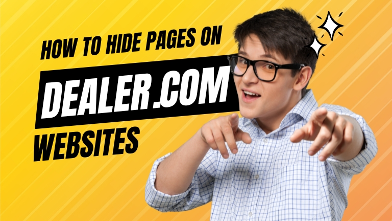 Hiding Pages on Dealer.com Websites