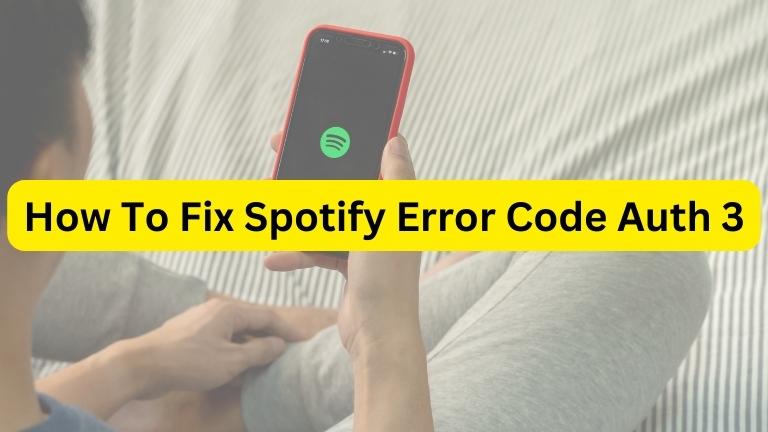 Spotify Error Code Auth 3