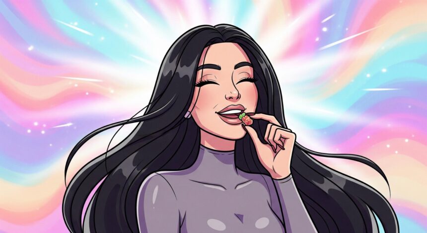 woman taking Lemme supplements